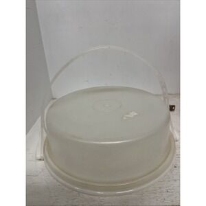 Vintage Tupperware Pie/Cake Carrier Keeper With Handle 719-2 & 720-2